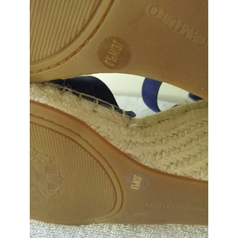 Vince Camuto Blue Suede Wedge Espadrille 